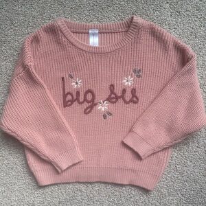 Pink 'Big Sis' Women's Sweater